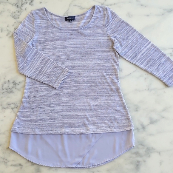 The Limited Rayon Blended Multi Color Stripes Knit Top Shirt bottom w/3/4 sleeve - Picture 3 of 6